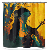Bold and artistic SurArt 78 shower curtain, transforming bathrooms into vibrant spaces